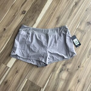 Reebok Harmony Vector Highrise Gym Shorts Women's Size‎ XL in Silver Sconce